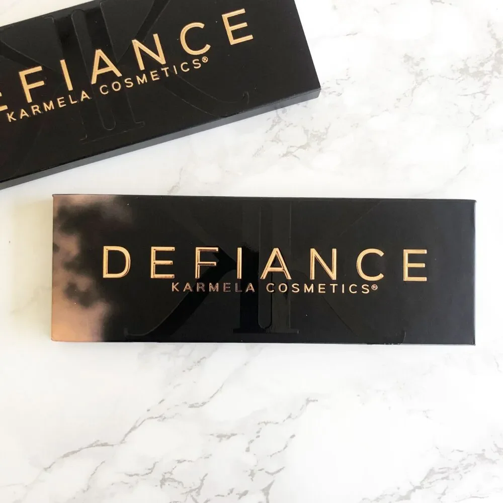NIB Karmela Defiance Nude Eyeshadow Palette & Silk Matte Lipstick in Divine
